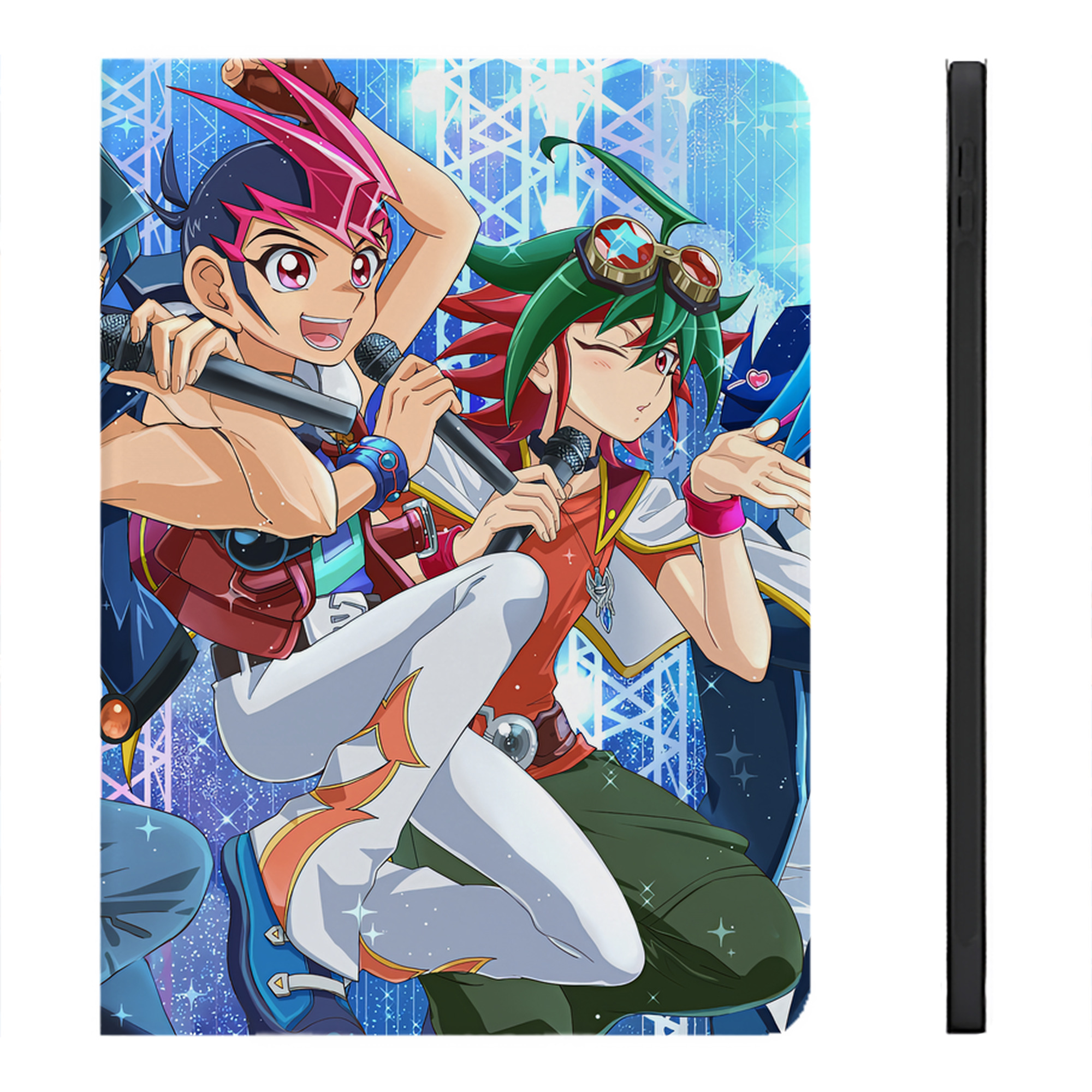 （画像用） 遊☆戯☆王 Yu-Gi-Oh! IPadケース ペンホルダー付き ブックスタイルデザイン